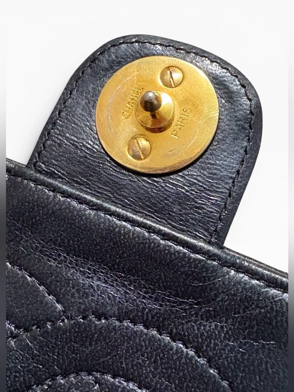 CHANEL Vintage 1980s Classic Flap Black Lambskin Shoulder Bag
